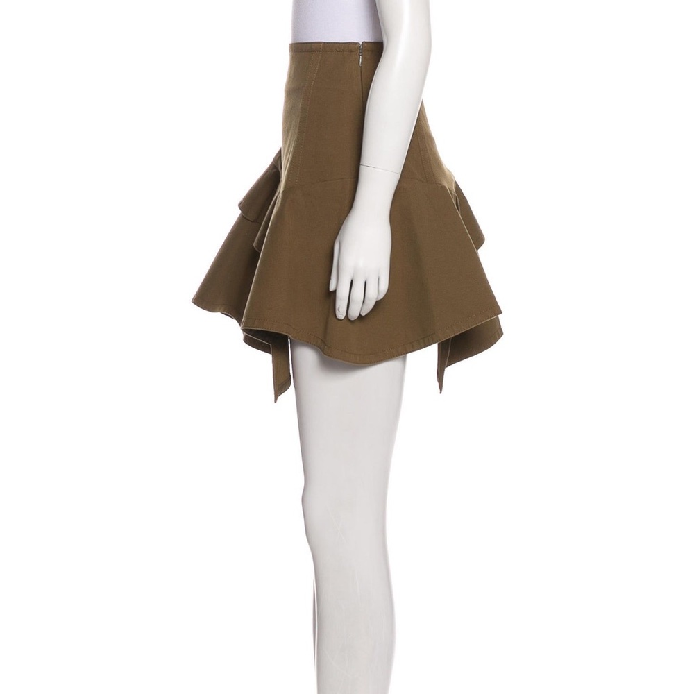 DEREK LAM 10 CROSBY ASYMMETRICAL RUFFLE MINI SKIRT